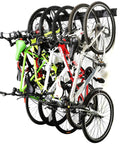 Rugged Heavy Duty Wall Mount Bike Rack For Home And Garage, Stainless Steel Construction, Built To Last, Holds Up To Six Bicycles Or 300 Lbs