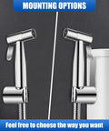 Stainless Steel Handheld Bidet Sprayer Kit For Toilet With Long Hose Full Pressure Leakproof Easy Install