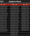 ZWMSLL threaded inserts sizes chart for M1 to M5, showing available metric package options and quantities.