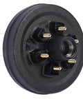 Heavy Duty 6000 Lbs Trailer Brake Drum Kit With 12 Inch Bulletproof Steel Rotors And 6 On 5.5 Bolt Pattern Hub, side view of hub.