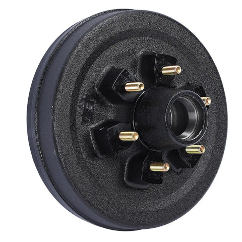 Heavy Duty 6000 Lbs Trailer Brake Drum Kit With 12 Inch Bulletproof Steel Rotors And 6 On 5.5 Bolt Pattern Hub, side view of hub.