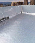 Heavy Duty Self Sealing Asphalt Tape With Thick Aluminum Foil Roof Wrap For Fast Bitumen Leak Repairs And Waterproof Gutter Seals applied to a rooftop surface.