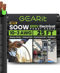 Beefy 25 Ft SOOW Portable Power Cable 10 Gauge 3 Conductor 600V Heavy Duty Rubber Electrical Wire package image.