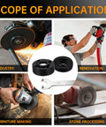 Heavy Duty Angle Grinder Wrench And Nut Kit With Secure Storage Box Fits 4 And 5 Inch Grinders shown in use across various applications.