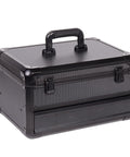Heavy Duty Tool Box With Drawers Hard Case Organizer, black, metal construction, deep top storage, portable cabinet.