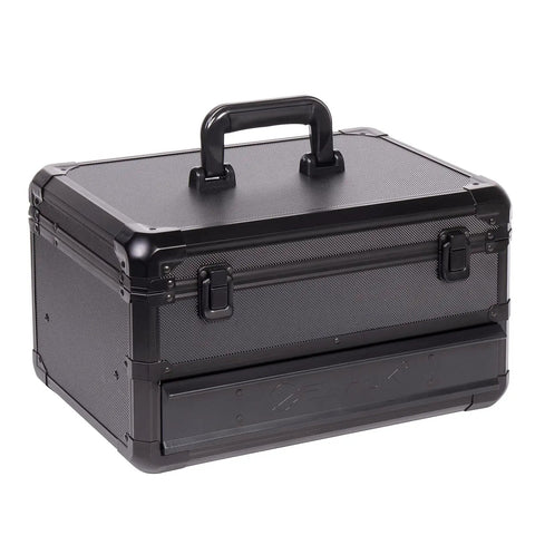 Heavy Duty Tool Box With Drawers Hard Case Organizer, black, metal construction, deep top storage, portable cabinet.