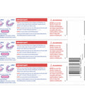 Complete Original Denture Adhesive Cream For All Day Hold And Comfort, 2.4 Oz, 3 Pack, instruction panel with warnings