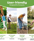 Heavy Duty Workhorse 2 In 1 Garden Hoe For Weeding And Cultivating With A Sharp 4 Tine Cultivator And Stirrup Hoe 76 Inch Long Handle Lightweight Yet Durable Weeding Rake For Grass Beds And Soil Aeration, all ages using one-handed garden tool
