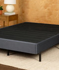 Queen Mattress Foundation Box Spring Alternative With No Sweat Assembly And 7 Inch Height provides solid support in stone grey material.