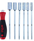 Drive-Loc VI Pro-Grade Nut Driver Set With Interchangeable Blades In Durable Pouch 8-Piece Cushioned Grip Lock Handles Adjustable