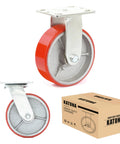 Industrial Casters Set Of 4 With Brakes, 6 Inch Swivel And 2 Rigid Wheels, Heavy Duty 5000 Lbs Capacity application image