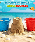 Jumbo Beach Sand Castle Buckets Set For Kids And Adults 7 Inch Large Sand Pails Thick Durable ABS Plastic Bath Toy Gift