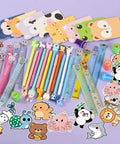 24 Pack Cute Stationery Set For Classroom Rewards And Gift Bags Includes Mini Notebooks Pencils Rulers Erasers Sticky Notes Stickers
