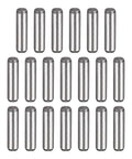 Dowel Pins One Eighth Inch By One Half Inch Heat Treated Alloy Steel For Extra Hardness And Precise Alignment With Bright Finish Rust Resistant Twenty Count Smooth Finish For Easy Insertion And Long Lasting Durable Performance, shown in grid layout.