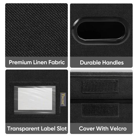 Collapsible File Organizer Box With Lid Featuring Slick Glide Rails For Letter Size Documents Made From Sturdy Polyester To Keep Your Desk Files Nifty And Totally Legit Neat