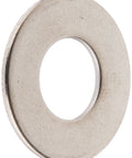 Single stainless steel flat washer for three eighths inch bolts, SAE 18-8, corrosion resistant, distributes load and protects surfaces.