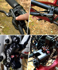 ZTZ 4-piston hydraulic MTB brake kit, left-front 850mm hose and right-rear 1600mm hose with PM/IS adapter.