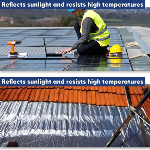 Top Shelf Self Adhesive Roofing Felt Repair Tape Built Badass To Stop Leaks And Seal Surface Cracks Fast For Flat Roofs And Decks applied on a flat rooftop.