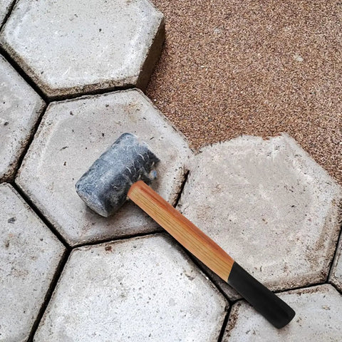 Wooden Hammer Handle Replacement With Ergonomic Grippable Design For Masonry And Square Head Hammers on stone tiles