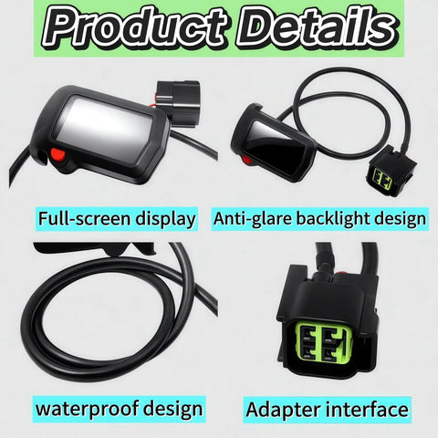Digital Speedometer Dashboard Gauge For Sur Ron Light Bee X And S Electric Dirt Bikes, Plug And Play LCD Display With Odometer, Real Time Speed Readout, Easy Install Replacement Meter, Durable Build And Clear Readout