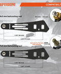 Beefy Power Handle 2.95 Inch 75 Mm For Baitcast Reels Compatible Shimano Curado Tranx Daiwa Lexa with adapter diagram