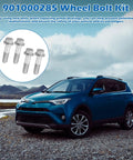 Must Have Wheel Bolt Kit 901000285 With Hub Bearing Bolts For Subaru Outback Legacy Tribeca 2005 2016 Front And Rear Wheel Hub Connection Replacement Hardware displayed with car and scenic background