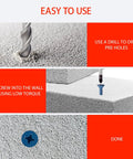 Installation steps of Heavy Duty Quarter Inch By One And Quarter Inch Blue Flat Head Concrete Screw Anchor Set