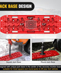 Heavy Duty Off Road Traction Boards With Jack Lift Base For Trucks SUVs Jeeps Tire Recovery Mats For Mud Snow Sand Dunes and mounting kit