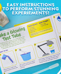 Instruction booklet for Ultimate Chemistry Kit For Curious Kids 45 Experiments Volcano Eruption Geyser Rocket Launch Hands On STEM