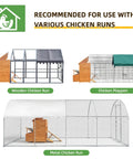 Wooden Chicken Coop For Backyard Living With Outdoor Hen House Design next to various chicken runs including metal and wooden options.