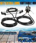 Beefed Up 200HP Hydraulic Outboard Steering Kit For Boats With Electroplated Steering Wheel, Helm Pump, 26Ft PU Hoses