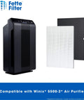 Premium True HEPA H13 Replacement Filter Set for Winix 5500 2 AM80 Air Purifier with H13 and carbon pre filters
