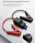 Heavy Duty Jump Starter Clamps With EC5 Connector 12V Portable Power Cables black and red clamps on a metal surface.