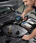 Heavy Duty Workhorse Three To One Air Operated Oil Pump Kit Featuring Digital Meter Gun pouring oil into an engine.