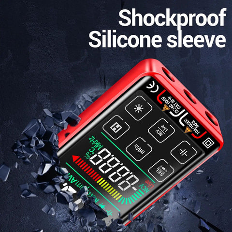 Digital Multimeter Tester With Smart Touch TRMS Auto Ranging 9999 Counts in shockproof silicone sleeve