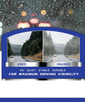 All Season Windshield Wiper Blades 26 Inch And 16 Inch Set Of 2 with comparison of used and unused visibility in rain