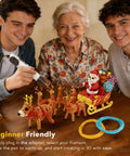 Family using 3D Printing Pen Kit With Adjustable Temperature And Stepless Speed PLA And ABS Compatible LCD Display Slick Grip For Creative Art