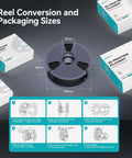 Crazy Fast Prints TPU Filament 1.75mm 1kg 95A Flexible Black reel conversion guide and packaging sizes for FDM 3D printers.