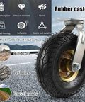Heavy Duty Swivel Caster Wheels for Furniture and Workbench Trolleys Beefed Up Plate Castors with Silent Rolling and Shock Absorption