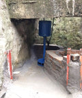 Installed Low Head Hydropower Turbine Generator 1kW 1.5kW 2kW Axial Flow System in a concrete outdoor setup