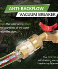 Lead-Free 1 And 1 Sixteenth Inch Fine Thread Female Self-Draining Vacuum Breaker Backflow Preventer Kit with washers.