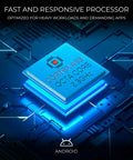Close-up of Cortex A53 Octa Core 2.3GHz processor on a circuit board, highlighting fast and responsive performance for Android devices.