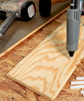 Applying Full Size 4 Inch Hot Glue Sticks 200 Count Multi Temp For High And Low Temp Glue Guns Beefy Bond on wood surface