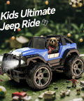 1 18 Scale RC Off Road Monster Truck With 2.4Ghz Radio, 80 Minute Playtime, LED Lights, realistic LED headlights, blue color