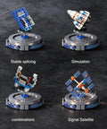 Space Rocket Building Kit For Kids Aged 6 To 14 With 1065 Pcs Spaceship Display Model Set showing four detailed module builds