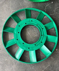 Heavy Duty Compressor Cooling Fan Replacement Impeller with Precision Molded Rotor on gray surface, designed for industrial use.