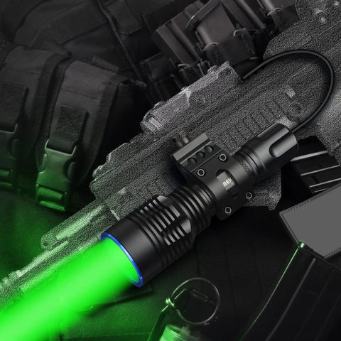 UC20 Green Hunting Light Flashlight Kit With 2000 Lumens And 1586 Yard Reach Green LED Weapon Light Picatinny Mount
