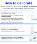 Instructions for calibrating PH Meter Pen With Float For Hydroponics And Water Testing, 0.1 pH Accuracy, Durable Double Junction Probe