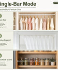 Adjustable RV Refrigerator Tension Rods 19.5 To 36.7 Inches in closet, window, and spice rack mode