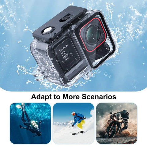 Waterproof Housing Case for Insta360 Ace Pro 2 Camera Deep Sea 45m 148ft Protection Shell Cage for Underwater Diving